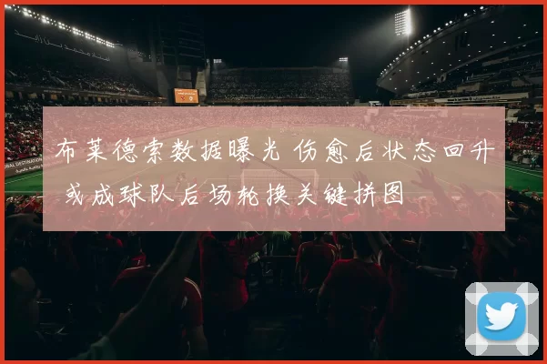 布莱德索数据曝光 伤愈后状态回升 或成球队后场轮换关键拼图